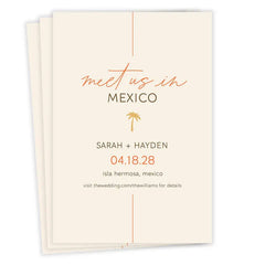 Destination Wedding Palm Tree Save the Date
