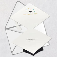 Hats off to You Paper Craft Money Holder Graduation Card