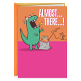 T-Rex Eating Cake Funny Birthday Card