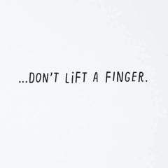 Don't Lift a Finger Dinosaur at Gym Funny Birthday Card