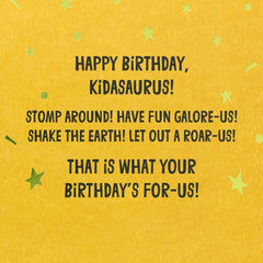 Party Like a Dinosaur Birthday Card for Kids With Stickers