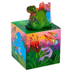 Dinosaur Rawr Kids Classroom Valentines Set With Cards, Stickers and Mailbox