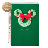 Hallmark + Disney Holiday Ever After Mickey Wreath Christmas Card