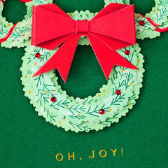 Hallmark + Disney Holiday Ever After Mickey Wreath Christmas Card