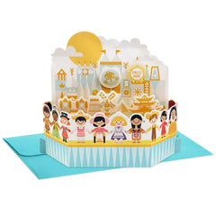 Disney It’s a Small World Celebrating You Musical 3D Pop-Up Card With Motion