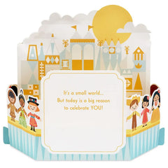 Disney It’s a Small World Celebrating You Musical 3D Pop-Up Card With Motion