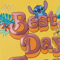 Disney Stitch Best Day Ever Birthday Card for Kids
