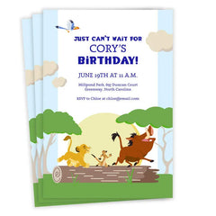Disney The Lion King Just Can’t Wait Birthday Invitation