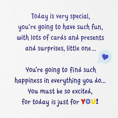 Disney Mickey Mouse Today Is Very Special Birthday Card for Kids With Sticker