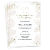Disney In Love Forever Wedding Invitation