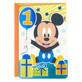 Disney Mickey Mouse Be Happy and Celebrate First Birthday Card