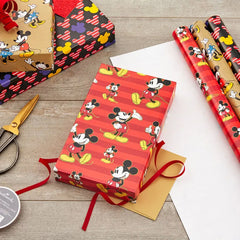 Disney Mickey Mouse 3-Pack Wrapping Paper Roll Bundle, 60 sq. ft. total