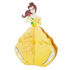 Disney Beauty and the Beast Belle Heart of Gold Honeycomb 3D Pop-Up Card