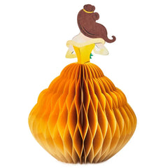 Disney Beauty and the Beast Belle Heart of Gold Honeycomb 3D Pop-Up Card