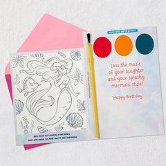 Disney The Little Mermaid Ariel Splashy Fun Birthday Card for Niece With Paint-With-Water Activity
