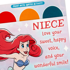 Disney The Little Mermaid Ariel Splashy Fun Birthday Card for Niece With Paint-With-Water Activity
