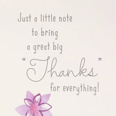 16" Dog With Flowers Jumbo Thank-You Card