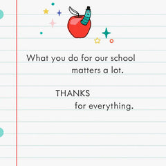 Thanks for All You Do for Our School Thank You Card