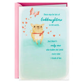 Smiling Thinking of You Birthday Card for Goddaughter