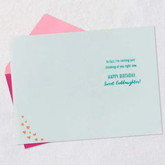 Smiling Thinking of You Birthday Card for Goddaughter