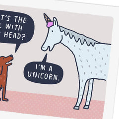 Magical and Delicious Unicorn Funny Birthday Card