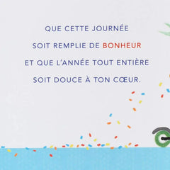 Happy Moments and Days French-Language Birthday Card
