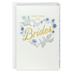 Here Come the Brides LGBTQ Wedding Card