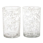 Lacey Chabert Collection Bow Illustrated Drinking Glasses, Set of 2