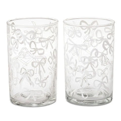 Lacey Chabert Collection Bow Illustrated Drinking Glasses, Set of 2