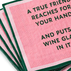 Drinks on Me True Friend Funny Party Napkins, Pack of 20