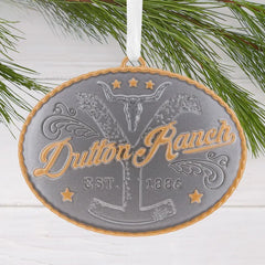 Yellowstone Dutton Ranch Belt Buckle Metal Hallmark Ornament
