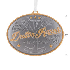 Yellowstone Dutton Ranch Belt Buckle Metal Hallmark Ornament