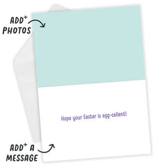 Egg-Cellent Surprise Custom Easter Card