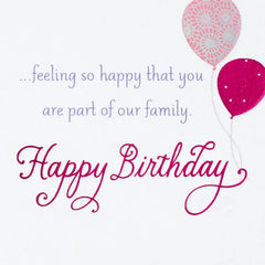 So Happy You're Part of Our Family Birthday Card for Daughter-in-Law