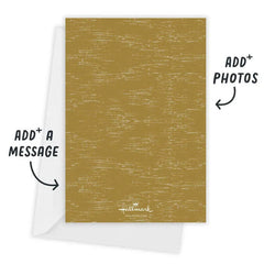 Elegant Golden Birch Flat Holiday Photo Card