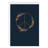 Elegant Peace Sign Custom Christmas Card