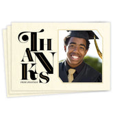 Elegant Vintage Thanks Flat Graduation Thank You Card