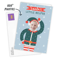 Santa's Little Helper Custom Christmas Card