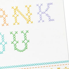 Pastel Cross Stitch Blank Thank You Notes, Pack of 10