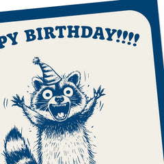 Enthusiasm Not Rabies Funny Blank Birthday Card