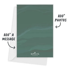 Evergreen Marble Flat Christmas Photo Card
