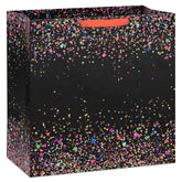 15" Neon Confetti on Black Extra-Deep Gift Bag
