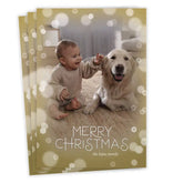 Soft Bubbles Flat Christmas Photo Card