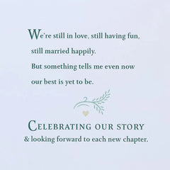 Celebrating Our Story Romantic Anniversary Card for Wife