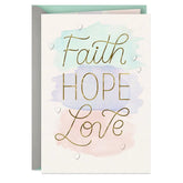 Faith, Hope, Love Wedding Card