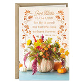 May His Blessings Warm Your Heart Religious Thanksgiving Card