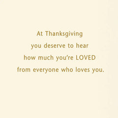 I Love You Very Much Thanksgiving Card for Mom
