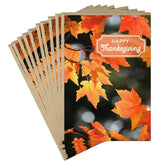 Orange Autumn Leaves Thanksgiving Cards, Pack of 10