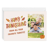 Fun From Your Favorite Turkeys Custom Thanksgiving Card