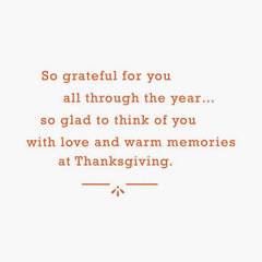With Love and Warm Memories Thanksgiving Card for Both